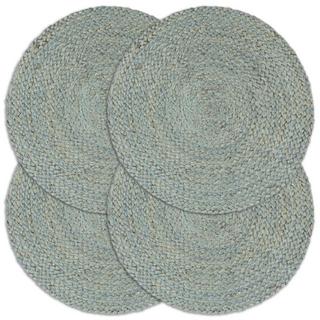 VidaXL Napperons  pcs rond jute jute  