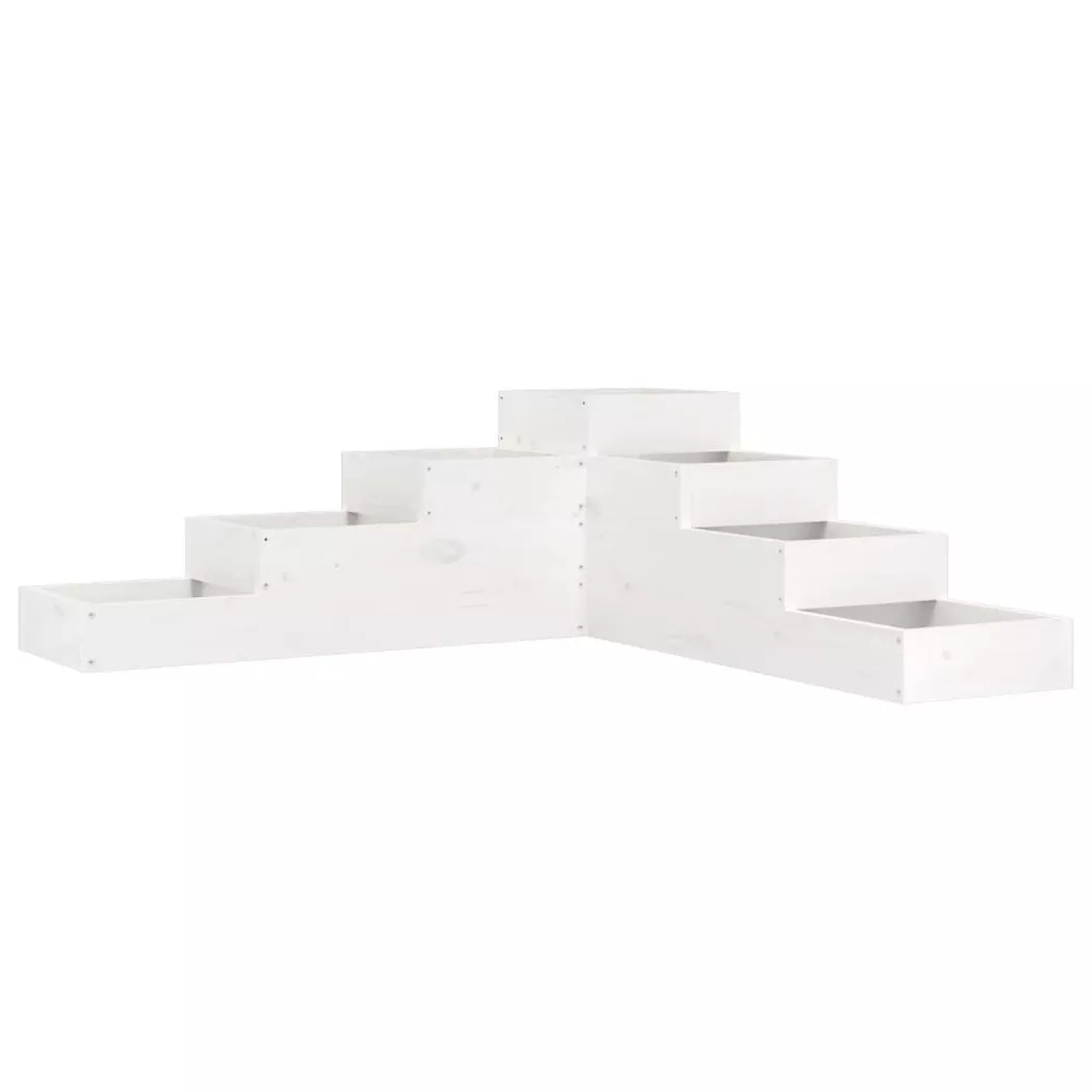 VidaXL - Jardinière de jardin pine wood, One Size, Blanc