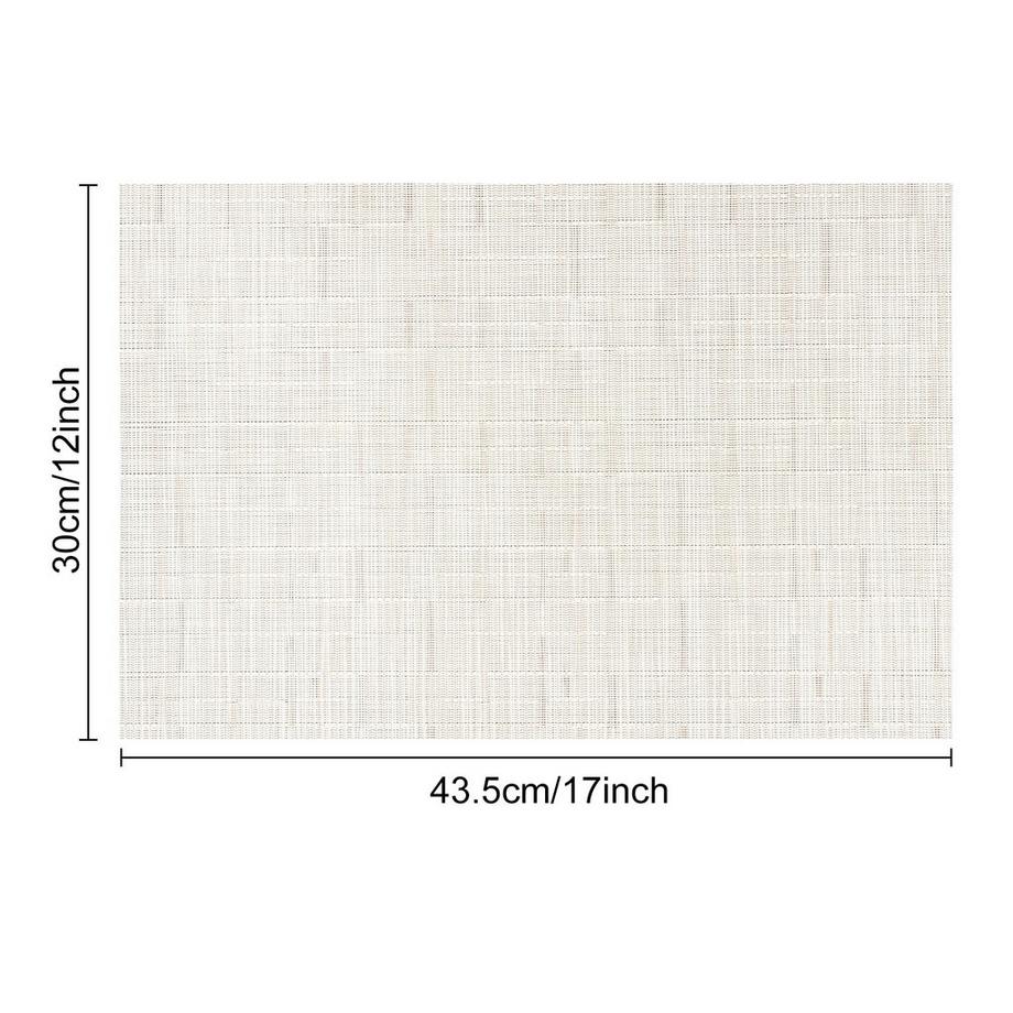 Alopini Set de 6 sets de table lavables, sets de table tissés antidérapants résistants à la chaleur  