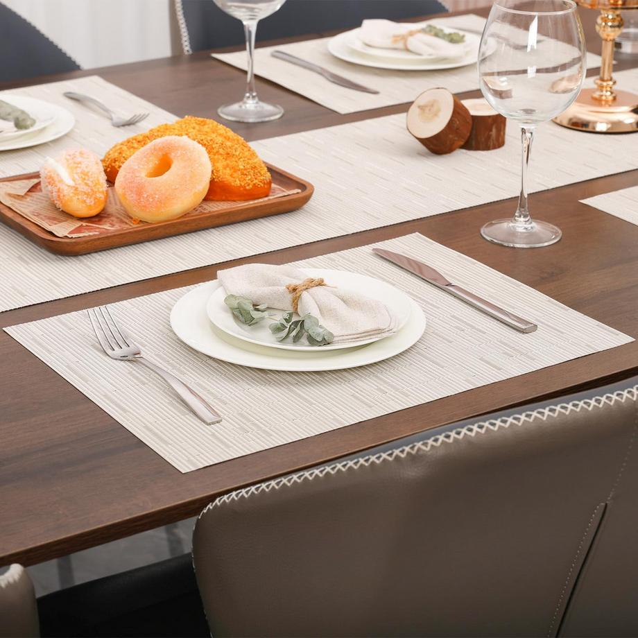 Alopini Set de 6 sets de table lavables, sets de table tissés antidérapants résistants à la chaleur  