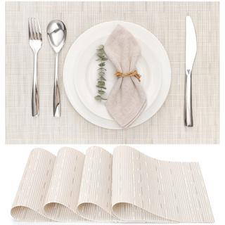 Alopini Set de 6 sets de table lavables, sets de table tissés antidérapants résistants à la chaleur  