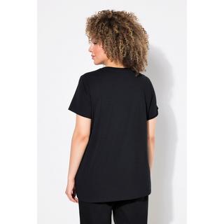 Ulla Popken  T-shirt motif cœur, col rond et manches courtes, collection Classic 