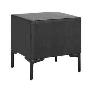 Beliani Table de nuit à 2 tiroirs en Cuir PU Glamour SEZANNE  