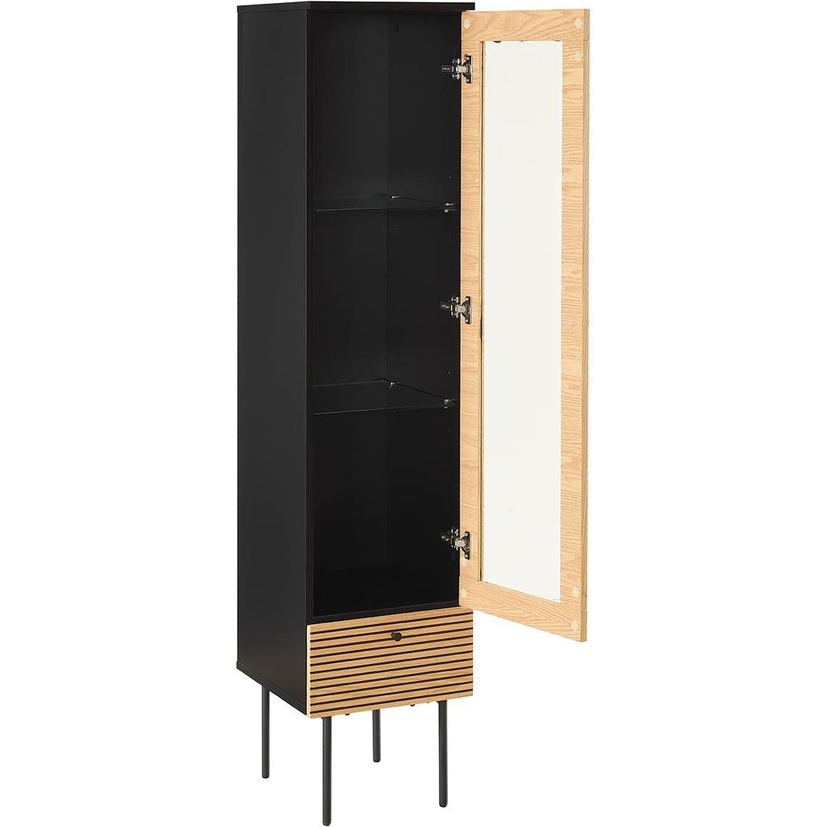 mutoni Vitrine Flubna noir naturel  