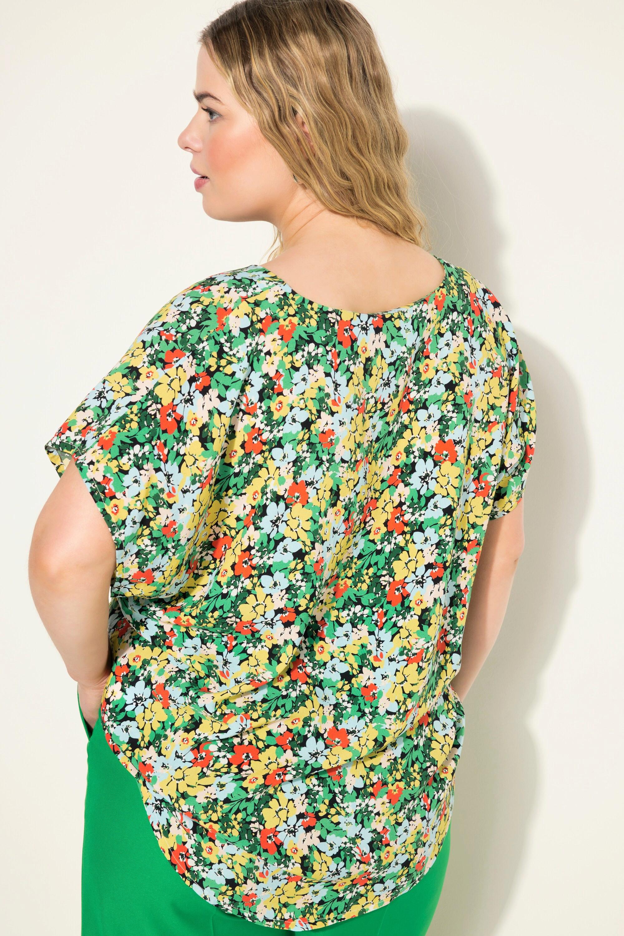 Studio Untold  Blouse oversized à col rond et imprimé floral 