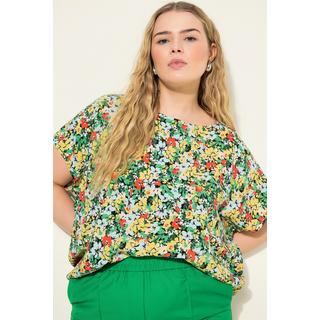 Studio Untold  Blouse oversized à col rond et imprimé floral 