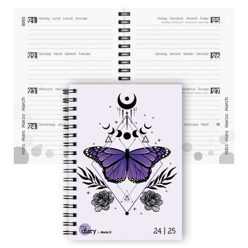 Agenda scolaire mydiary Wire-O 3½ jours par page, Trend - Multicolores