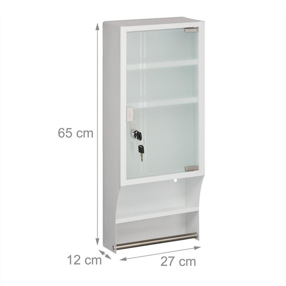 B2X Abschließbarer Medikamentenschrank mit Glastür  