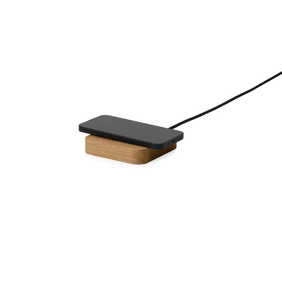 Oakywood  Charging Pad (OakyBlocks) Kabelloses Schreibtisch-Ladegerät aus Holz 