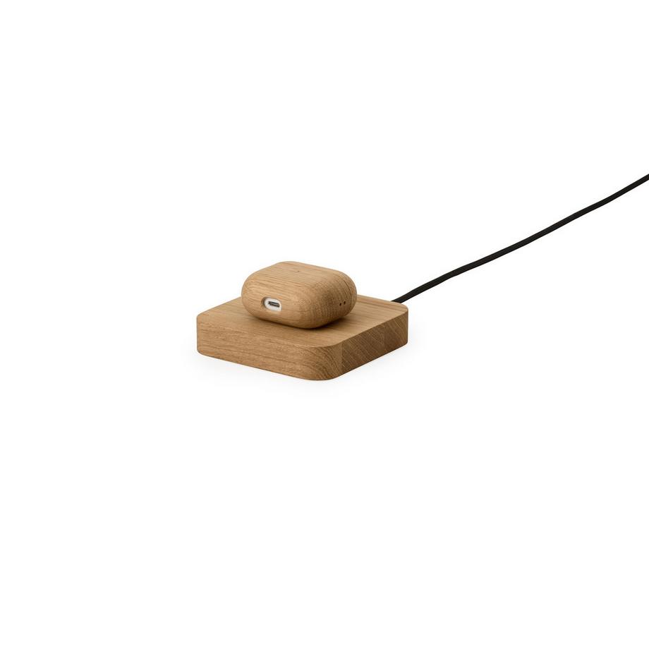 Oakywood  Charging Pad (OakyBlocks) Kabelloses Schreibtisch-Ladegerät aus Holz 