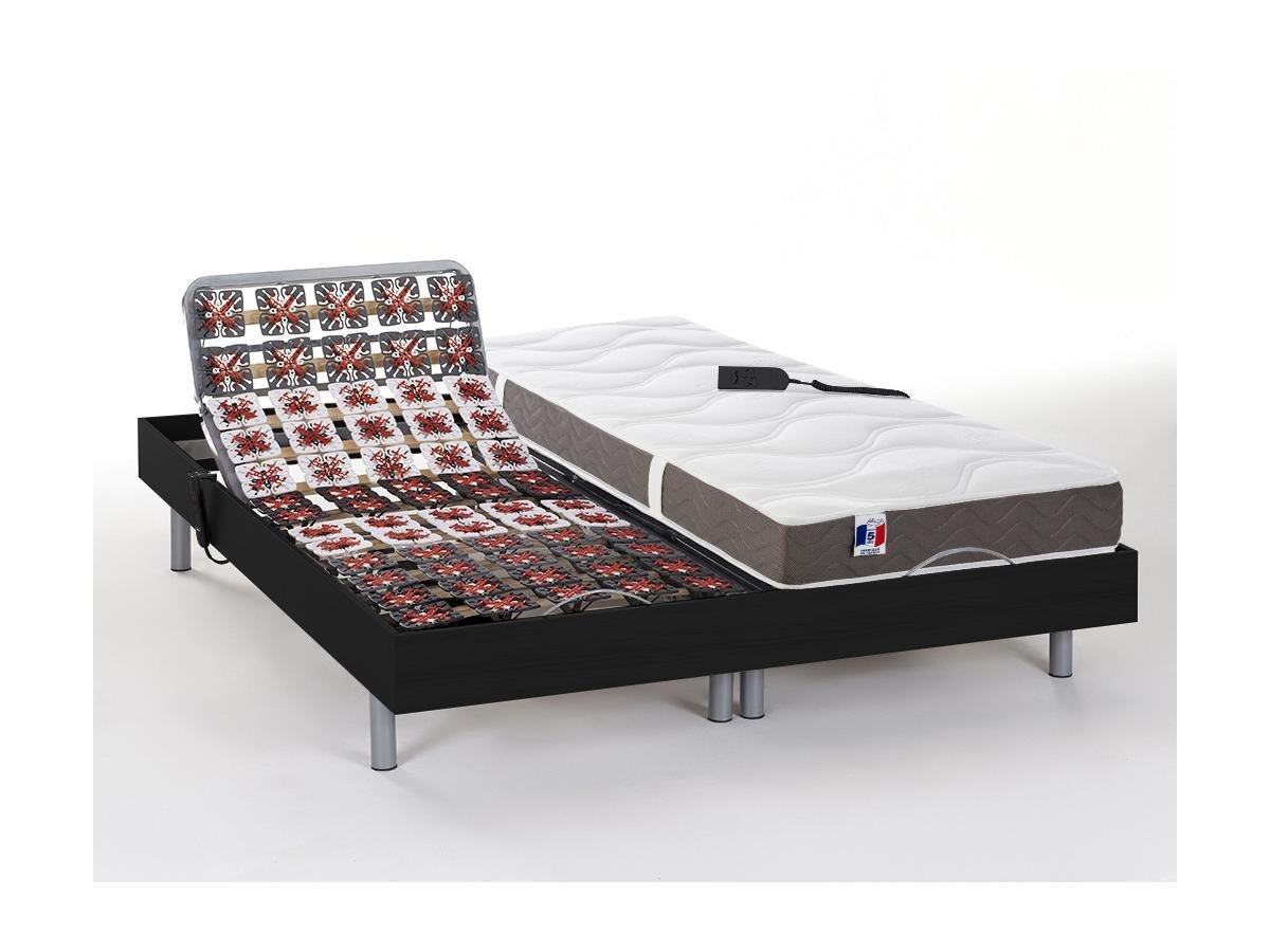 DREAMEA Lit électrique relaxation tout plots matelas 100% latex 5 zones JUPITER de DREAMEA 2moteurs OKIN  