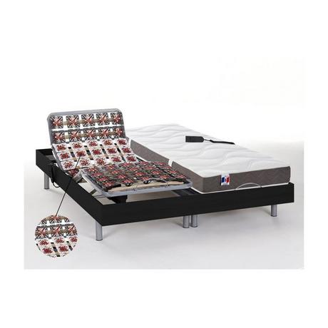 DREAMEA Set relax sole sospensioni 100% lattice 5 zone JUPITER di DREAMEA Nero 2motori OKIN  