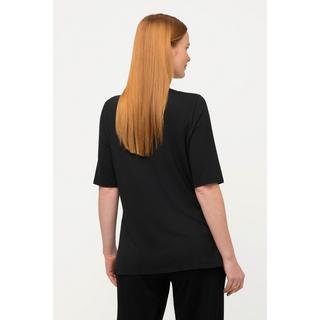 Ulla Popken  T-Shirt, Perlenstickerei, Rundhals, Halbarm 