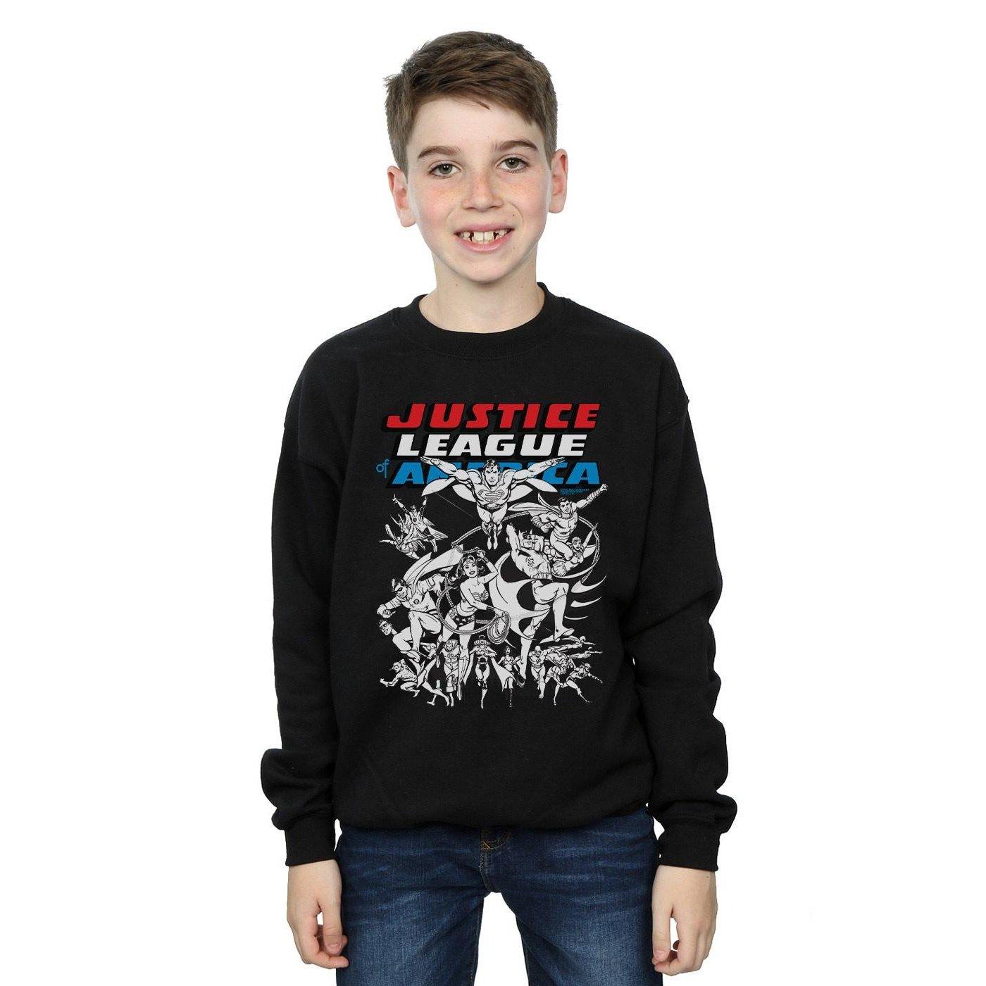 DC COMICS  Justice League Mono Action Pose Sweatshirt 