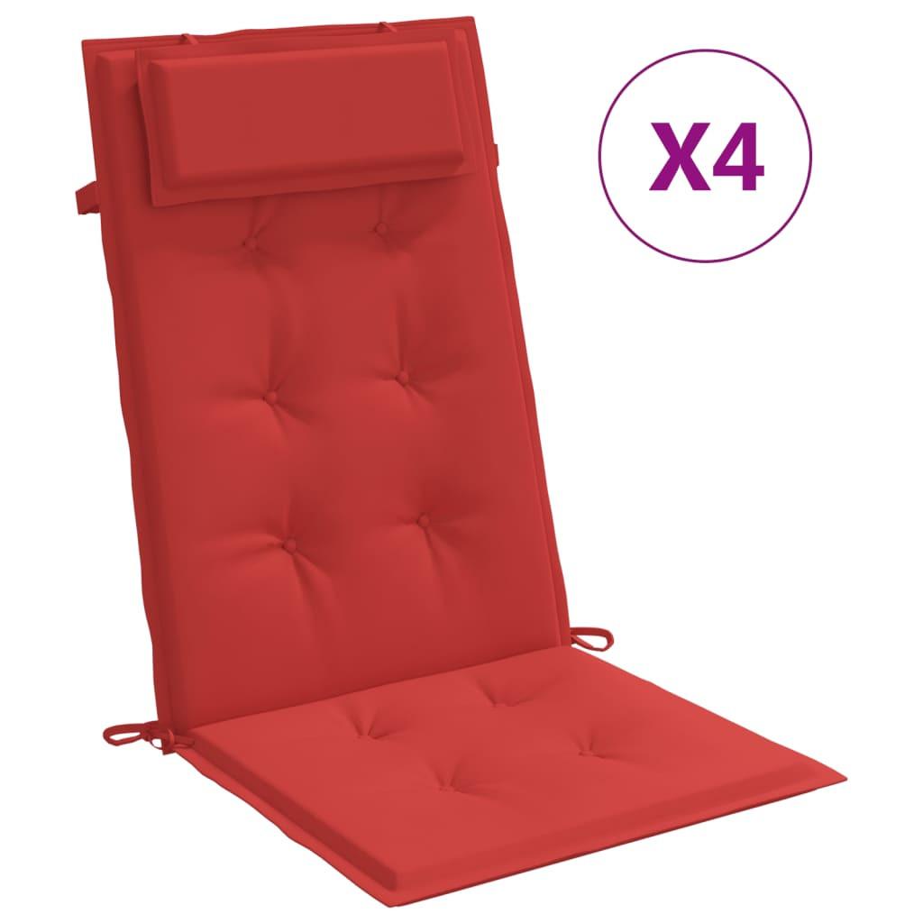 VidaXL Coussin de chaise à dossier haut tissu  