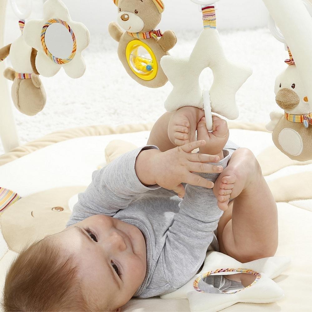 Fehn  Bär Rainbow Krabbeldecke mit Spielbogen 