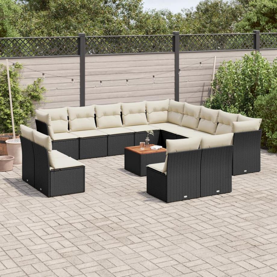 VidaXL set divano da giardino Polirattan  