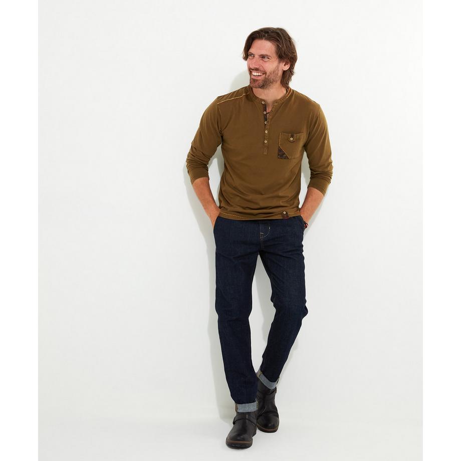 Joe Browns Haut Henley Manches Longues Brodé  