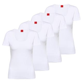 HUGO Figurbetontes T-Shirt 4er Pack  