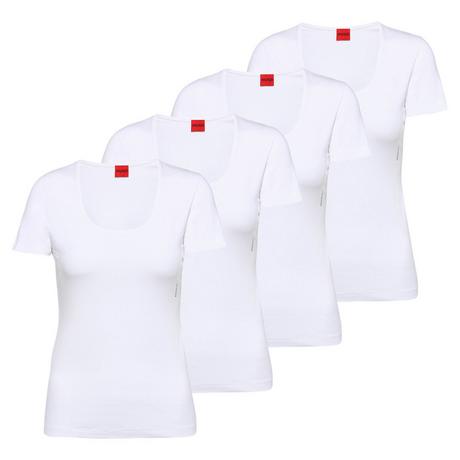 HUGO Figurbetontes T-Shirt 4er Pack  