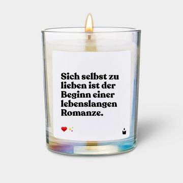 Bougie parfumée Flowery Sich selbst zu lieben ist der Beginn einer lebenslangen Romanze.