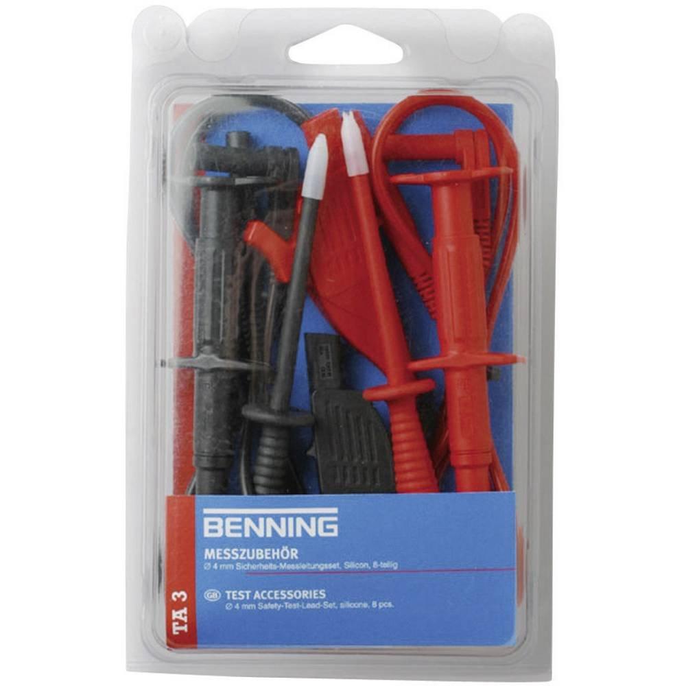 Benning  Benning TA 3 KIT puntali di sicurezza [Spina a banana 4 mm - Spina a banana 4 mm] 1.00 m Rosso, Nero 1 KIT 