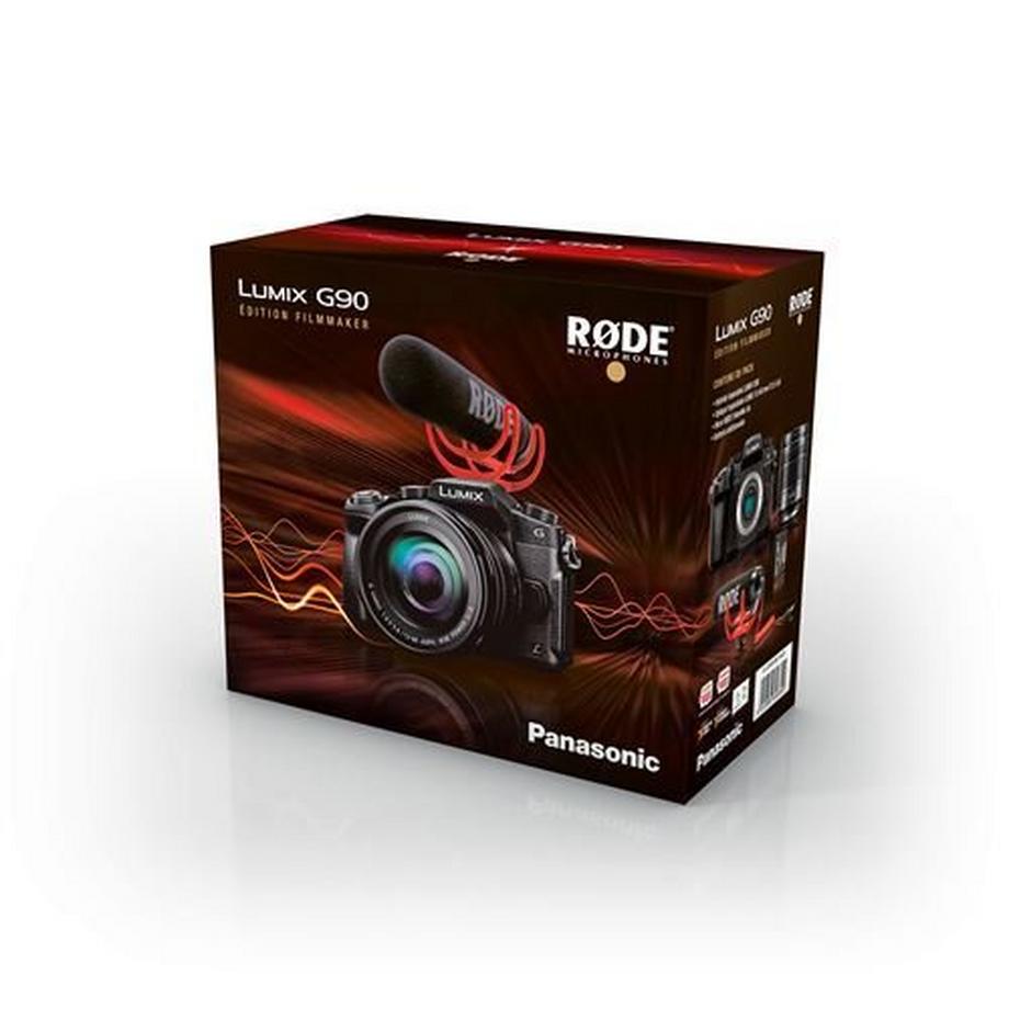 Panasonic  Lumix G90 Hybrid Fnac Pack Schwarz + G Vario 12â€“60 mm f/3.5â€“5.6 + Rode VideoMic Go Richtmikrofon + zusätzlicher Akku 