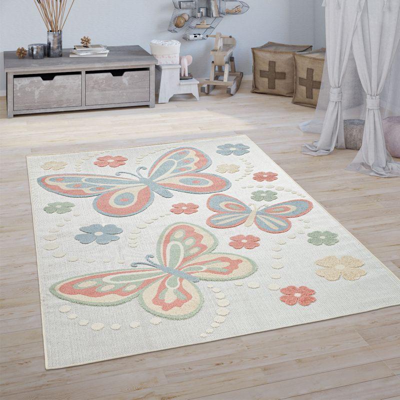 Paco Home Carpet Children's Room Play Butterfly  