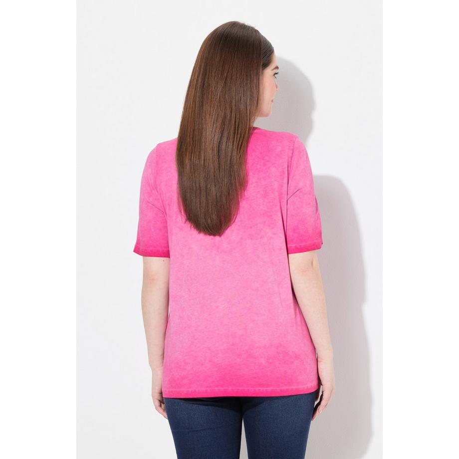 Ulla Popken Edelweiss Classic Scollo a V Mezze Maniche T-Shirt  