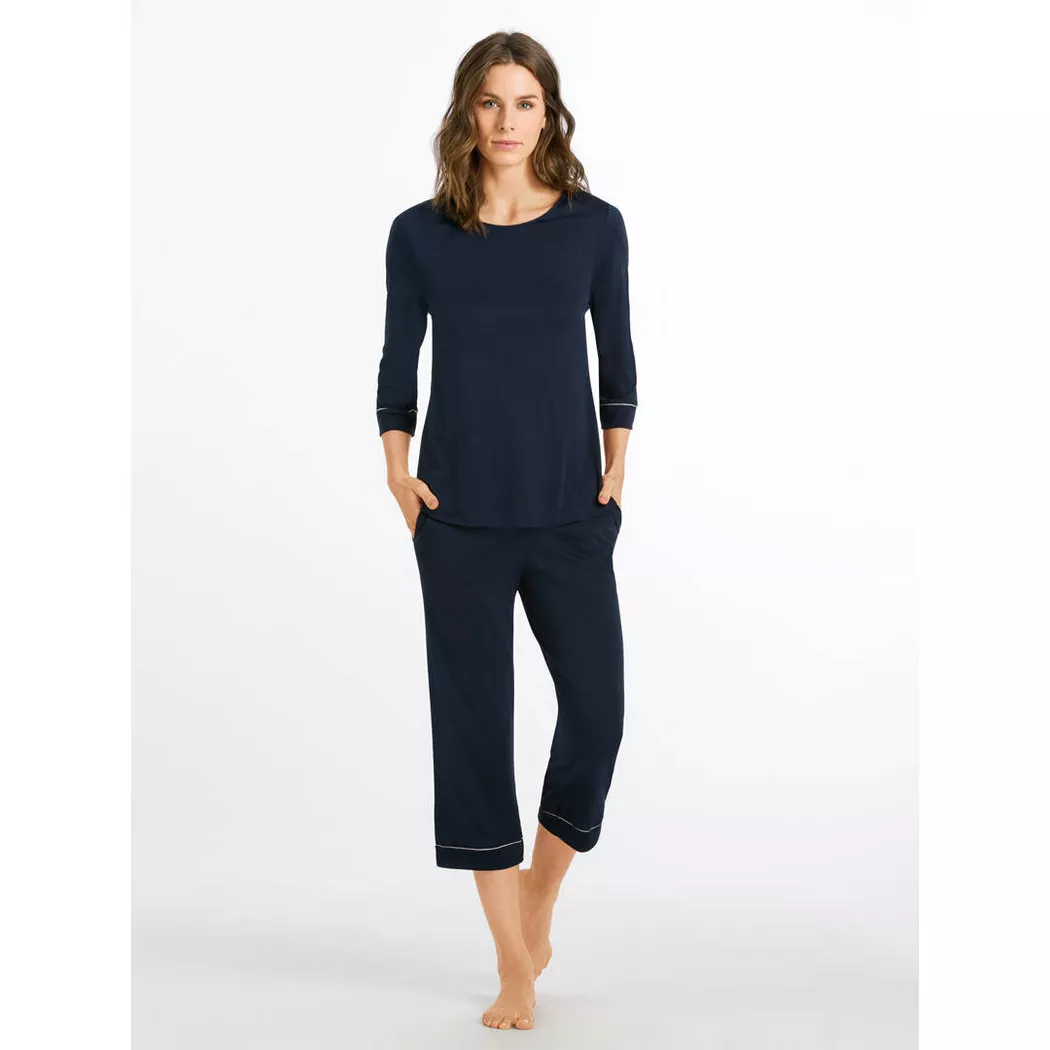 HANRO Pijama azul oscuro | L