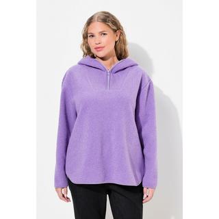 Ulla Popken  Pullover in teddy con cappuccio e maniche lunghe 