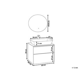 Beliani Meuble vasque en MDF Moderne MANZON  