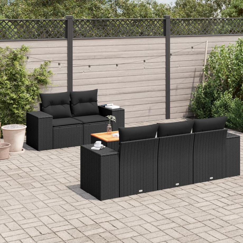 VidaXL set divano da giardino Polirattan  