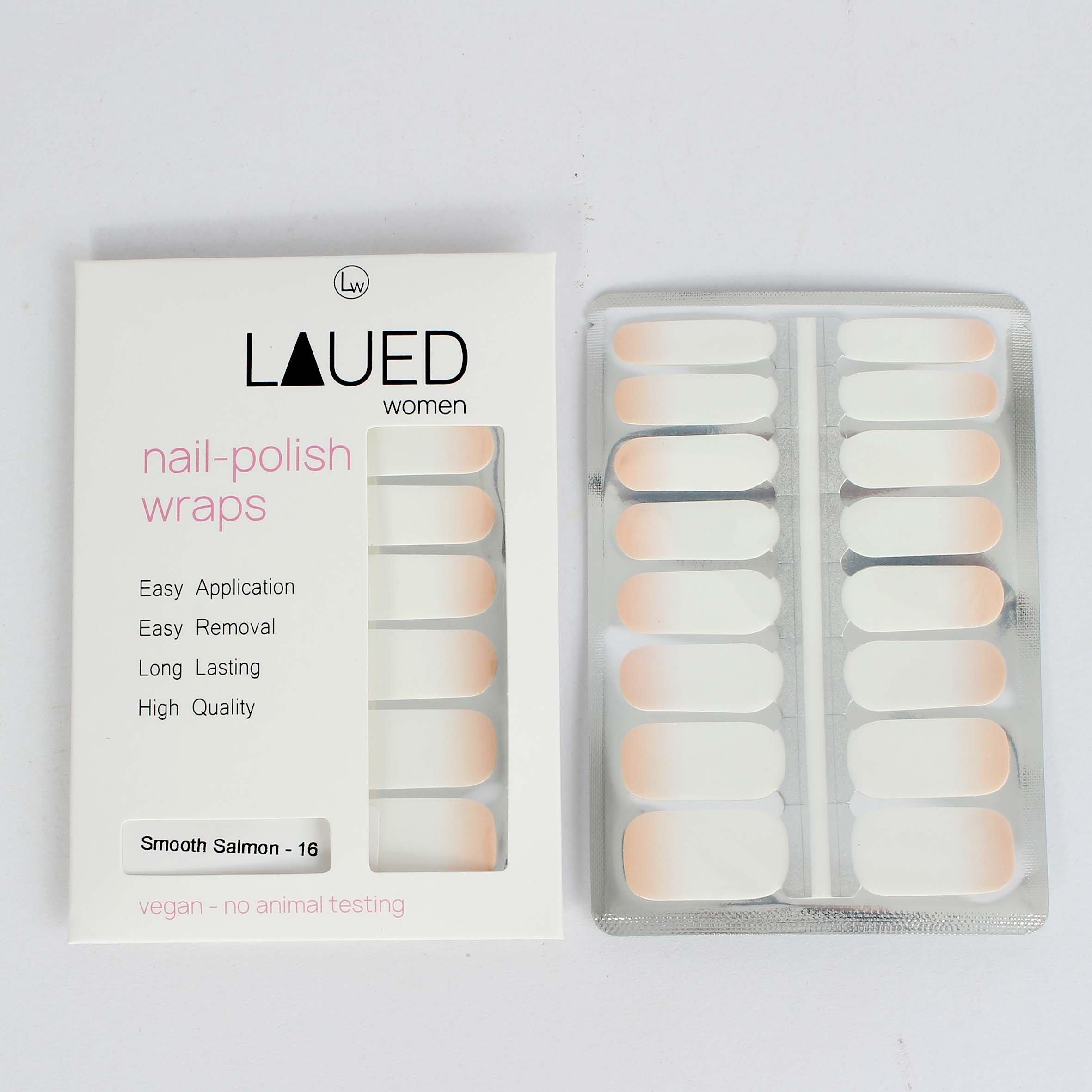 LAUED  vegane Nagelfolien solid statement Smooth Salmon 