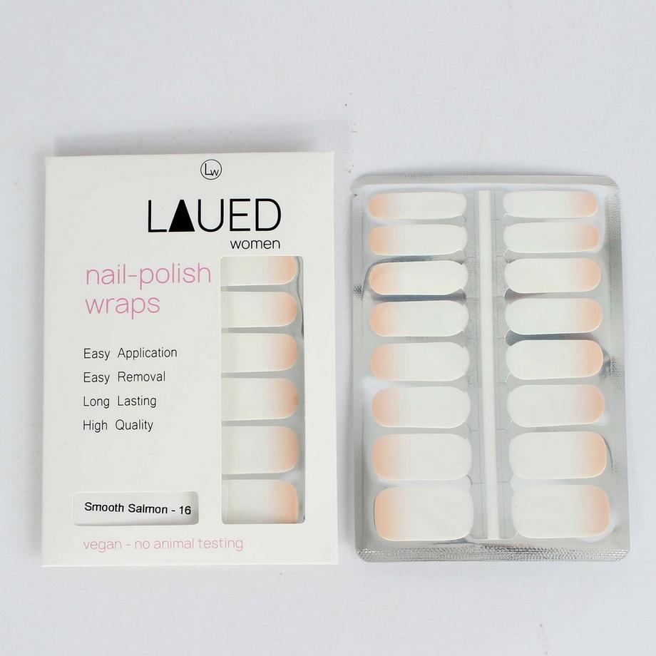 LAUED  vegane Nagelfolien solid statement Smooth Salmon 