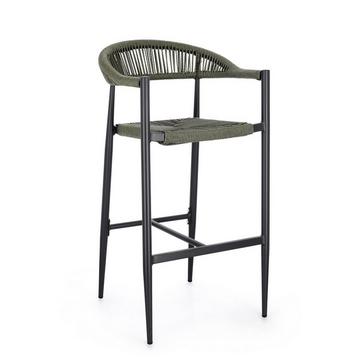 Tabouret de bar Jandia anthracite-vert