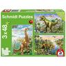 Schmidt  Puzzle Abenteuer mit den Dinosauriern (3x48) 