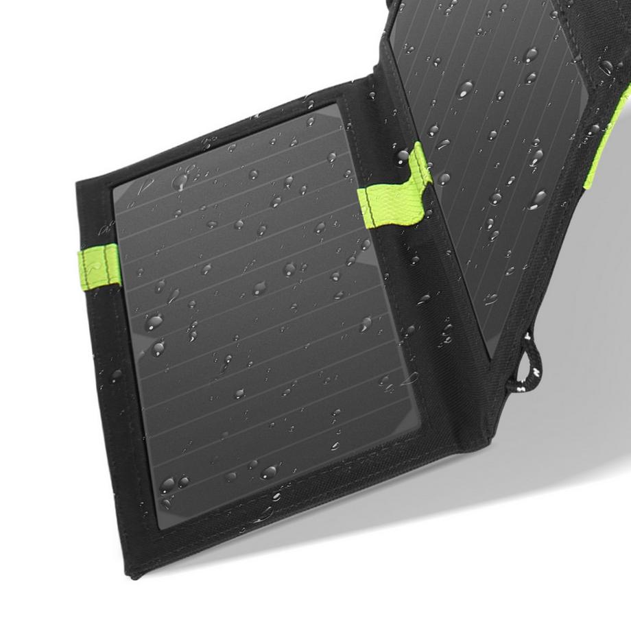 Avizar  Chargeur Solaire Pliable Étanche Noir 