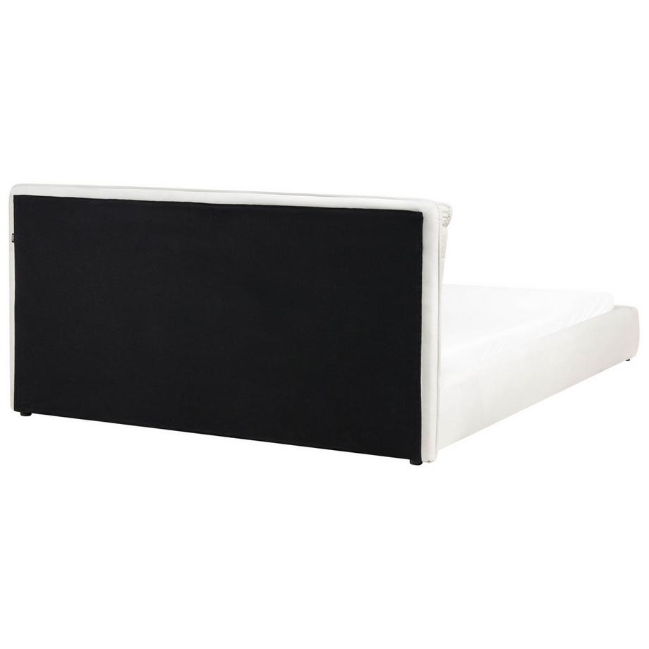 Beliani Lit avec sommier en Velours Scandinave BAJONNA  