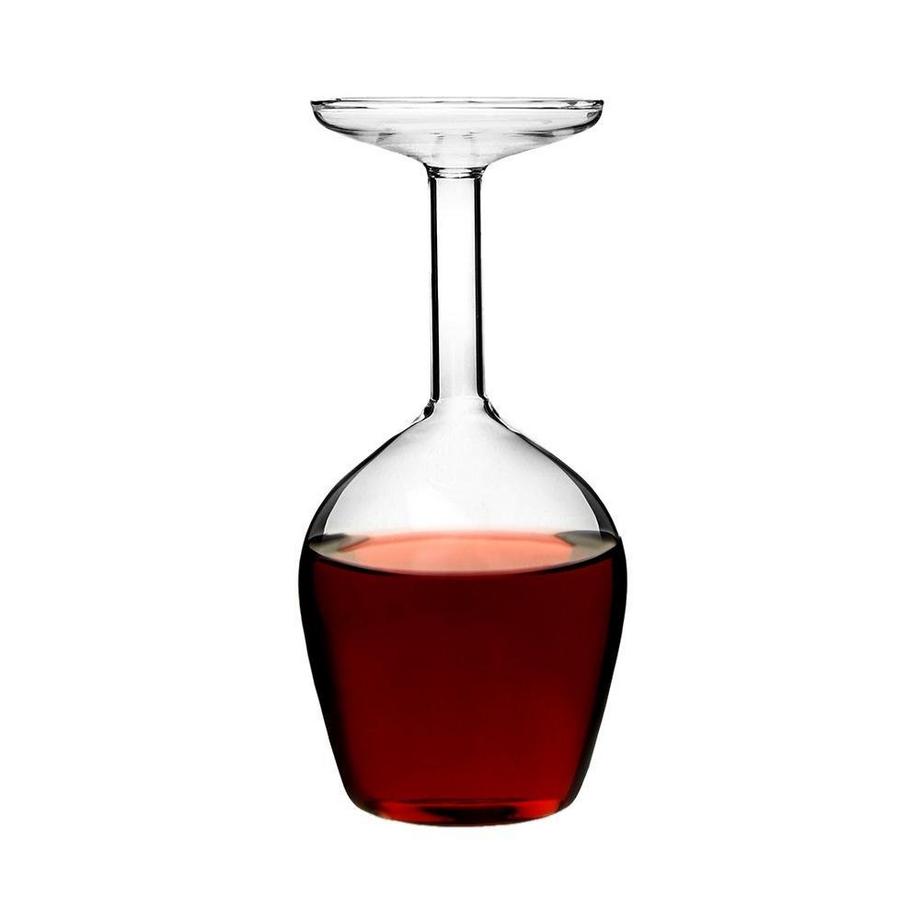 Bicchiere da vino capovolto