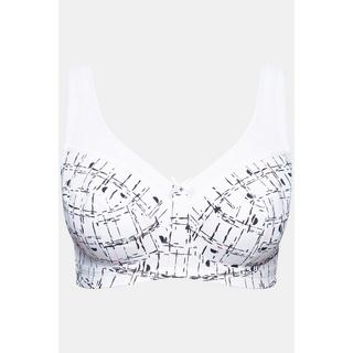 Ulla Popken  Soutien-gorge de maintien sans armatures, imprimé graphique - bonnet C-F 