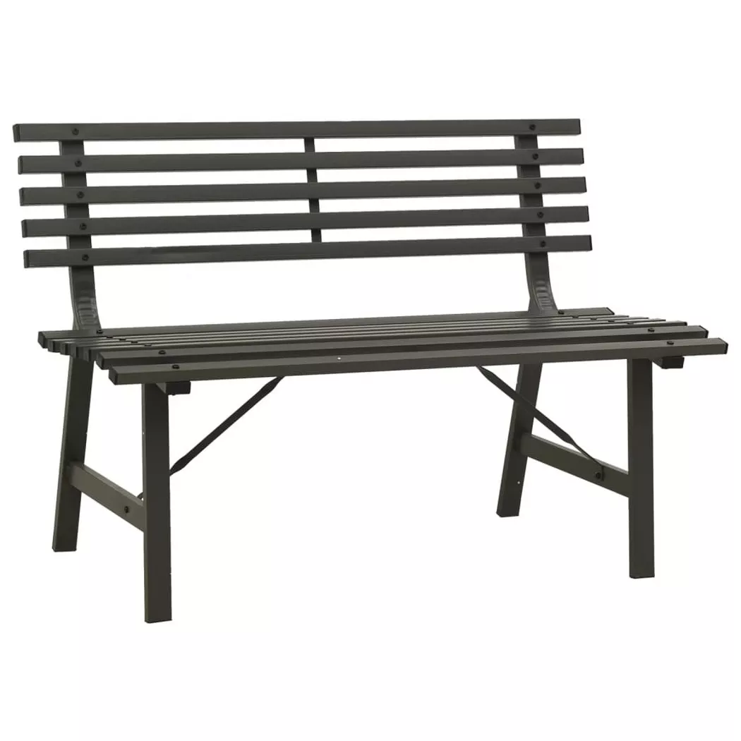 VidaXL   Banc de jardin  Acier Noir 110 cm