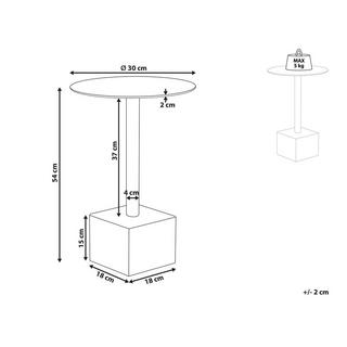 Beliani Beistelltisch aus Aluminium Modern COLIBRI  