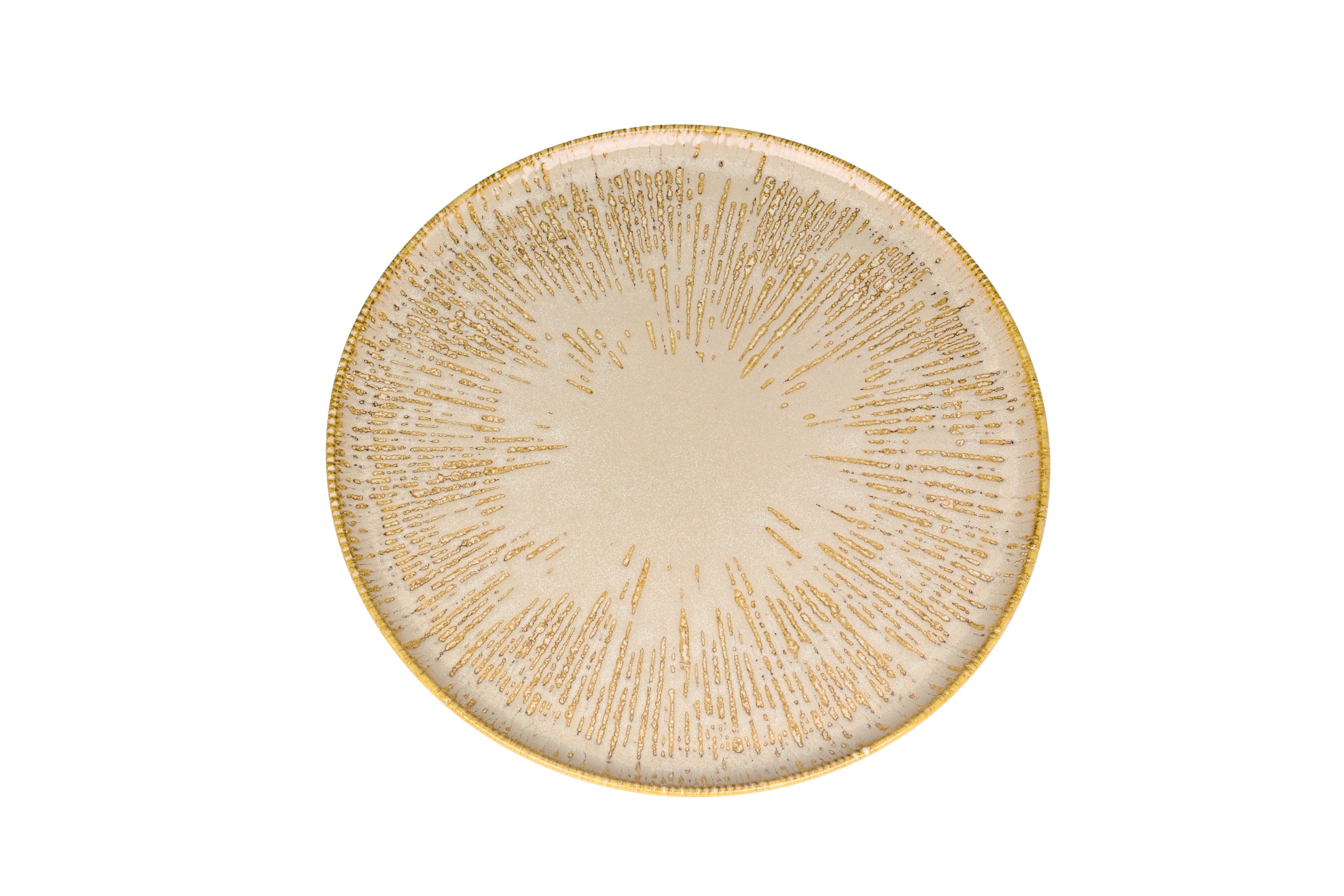 Bonna Assiette à Pizza - Sand Snell -  Porcelaine - lot de 2  