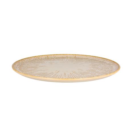 Bonna Assiette à Pizza - Sand Snell -  Porcelaine - lot de 2  