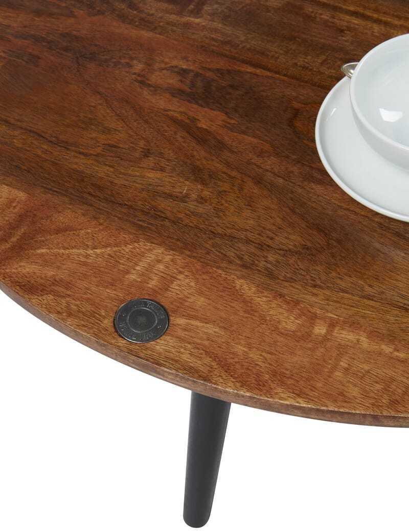 mutoni Table d&#039;appoint Piccard ronde 40 foncé  