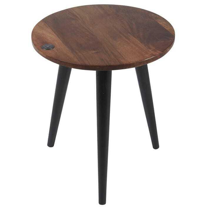 mutoni Table d&#039;appoint Piccard ronde 40 foncé  