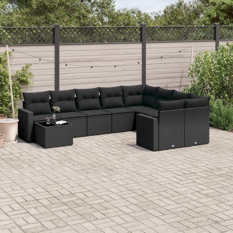 VidaXL set divano da giardino Polirattan  