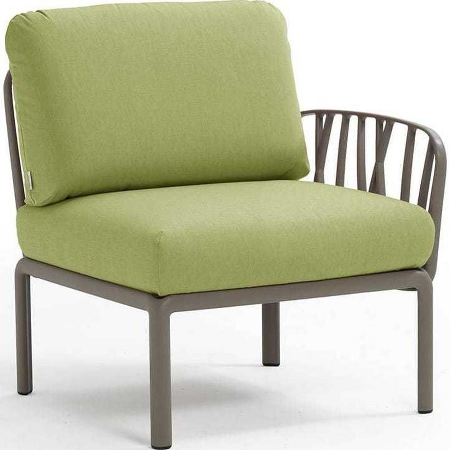 Chaise longue de jardin komodo élément terminal brun avocat