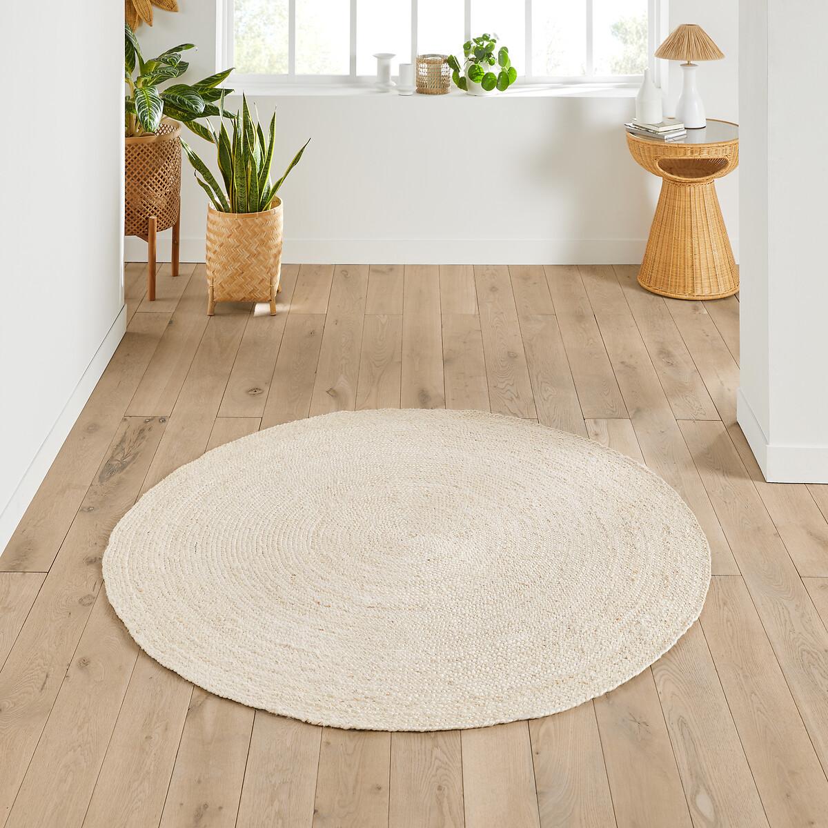 La Redoute Intérieurs Tapis rond en jute blanchi  